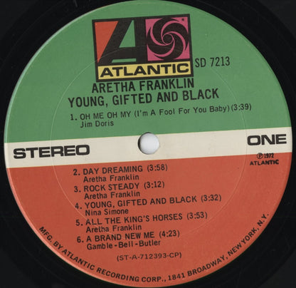 Aretha Franklin - Young Gifted And Black (SD 7213) 1972 US Atlantic｜中古LP