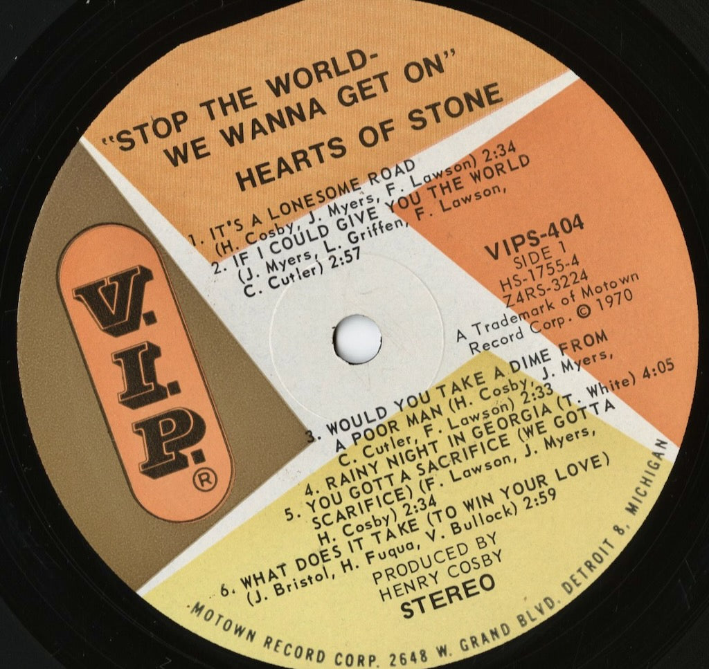 Hearts Of Stone - Stop The World We Wanna Get On (VIPS 404) LP 1970 US VIP｜中古LP