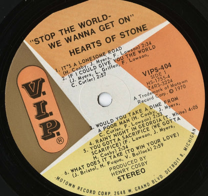 Hearts Of Stone - Stop The World We Wanna Get On (VIPS 404) LP 1970 US VIP｜中古LP