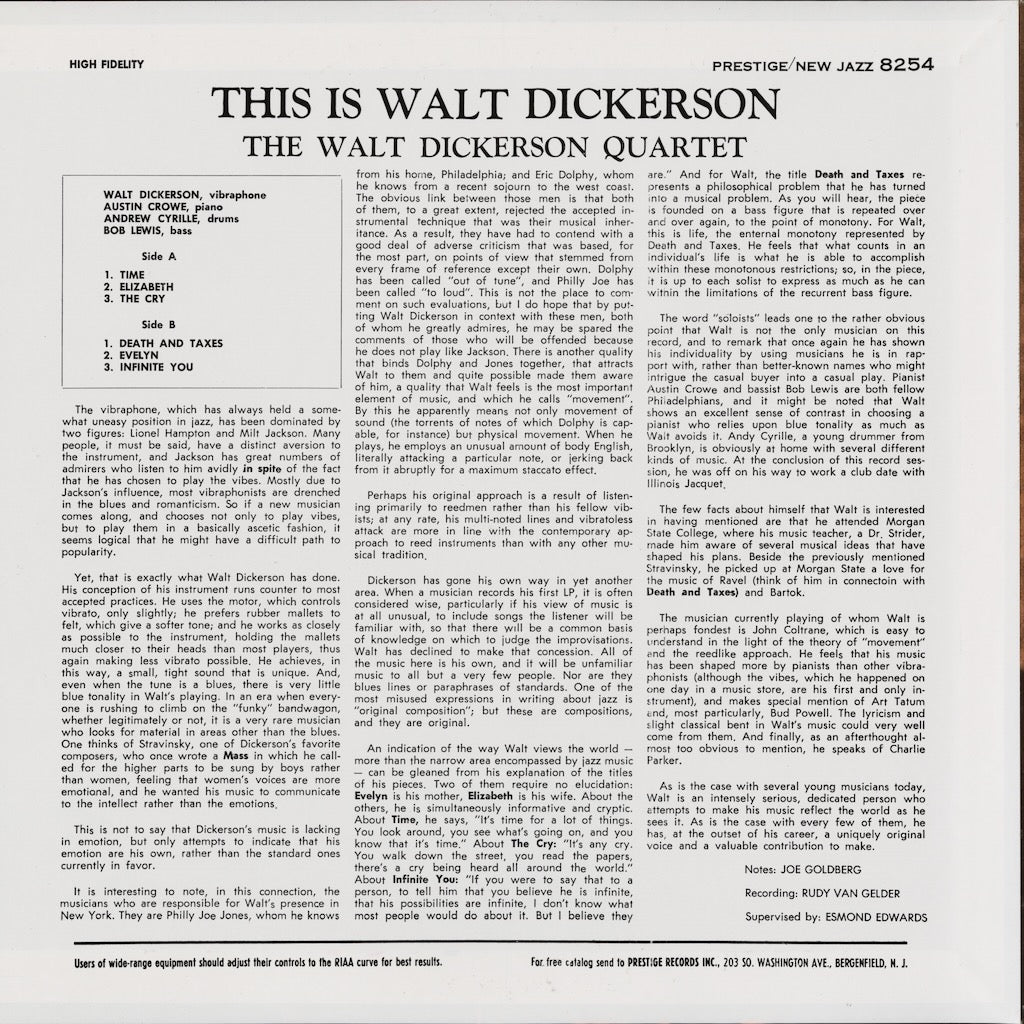 Walt Dickerson / ウォルト・ディッカーソン / This is Walt Dickerson (WWLJ-7076)