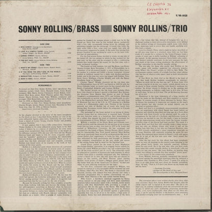 Sonny Rollins / ソニー・ロリンズ / Brass / Trio (V6-8430)