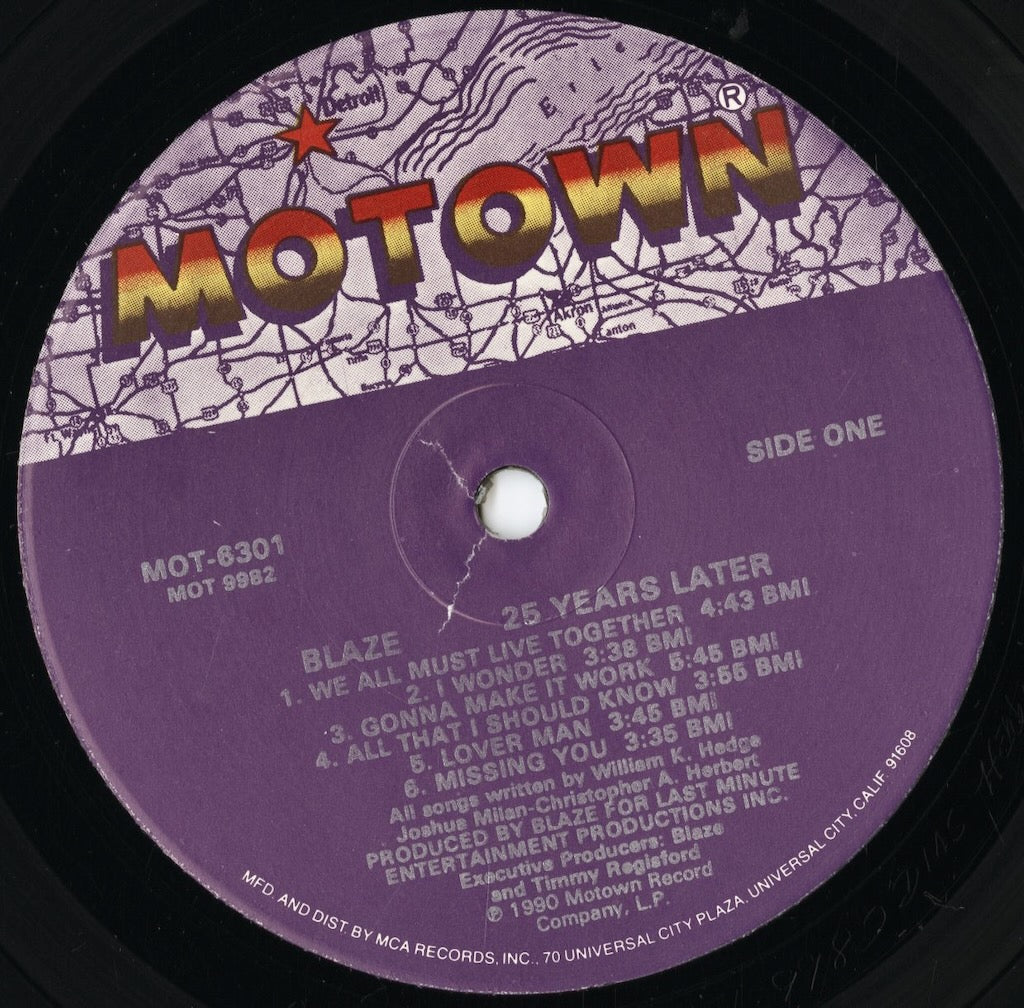Blaze - 25 Years Later (MOT-6301) LP 1990 US Motown｜中古LP