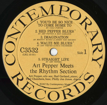 Art Pepper - Meets The Rhythm Section (C3532) 1957 US Contemporary｜中古LP