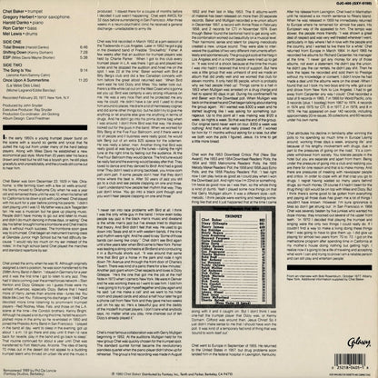Chet Baker - Once Upon A Summertime (OJC-405) LP 1980 US Galaxy / Original Jazz Classics｜中古LP