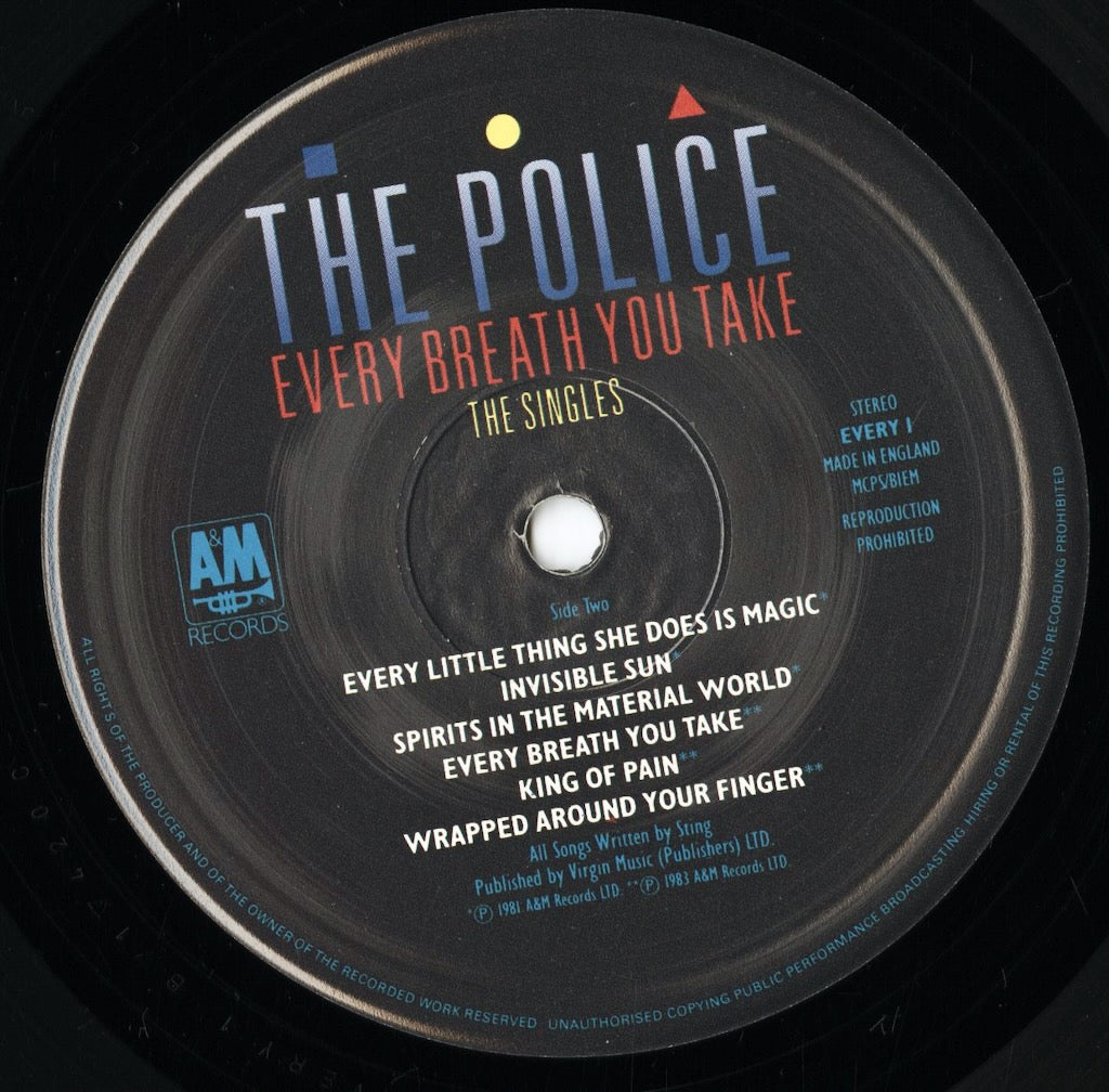 The Police – Every Breath You Take (The Singles) (EVERY 1) LP 1986 UK A&M オリジナル盤