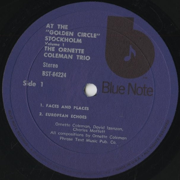 Ornette Coleman / オーネット・コールマン / At The Golden Circle Stockholm Volume One  (BST-84224)