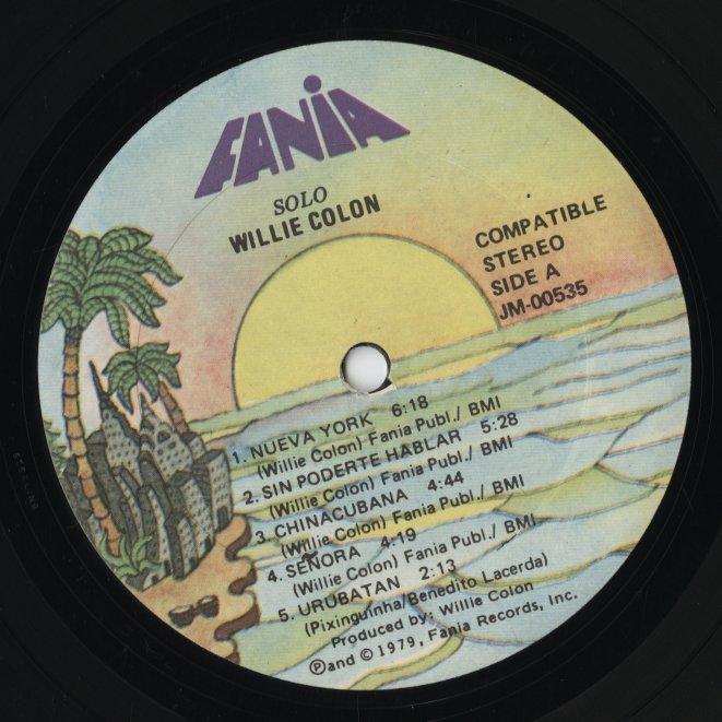 Willie Colón – Solo (JM-00535) LP 1979 US Fania オリジナル盤