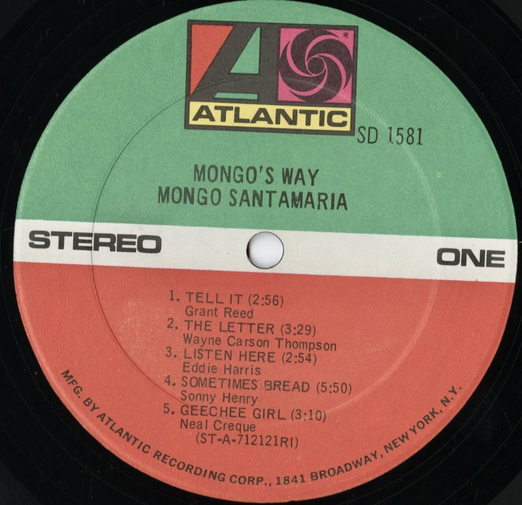 Mongo Santamaria - Mongo's Way (SD 1581) LP 1971 US Atlantic｜中古LP