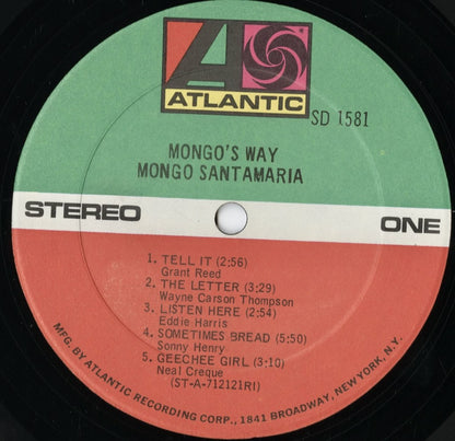 Mongo Santamaria - Mongo's Way (SD 1581) LP 1971 US Atlantic｜中古LP