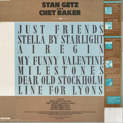 Stan Getz & Chet Baker - Line For Lyons (SJ27-5005) 1984 JPN Swedisc｜中古LP