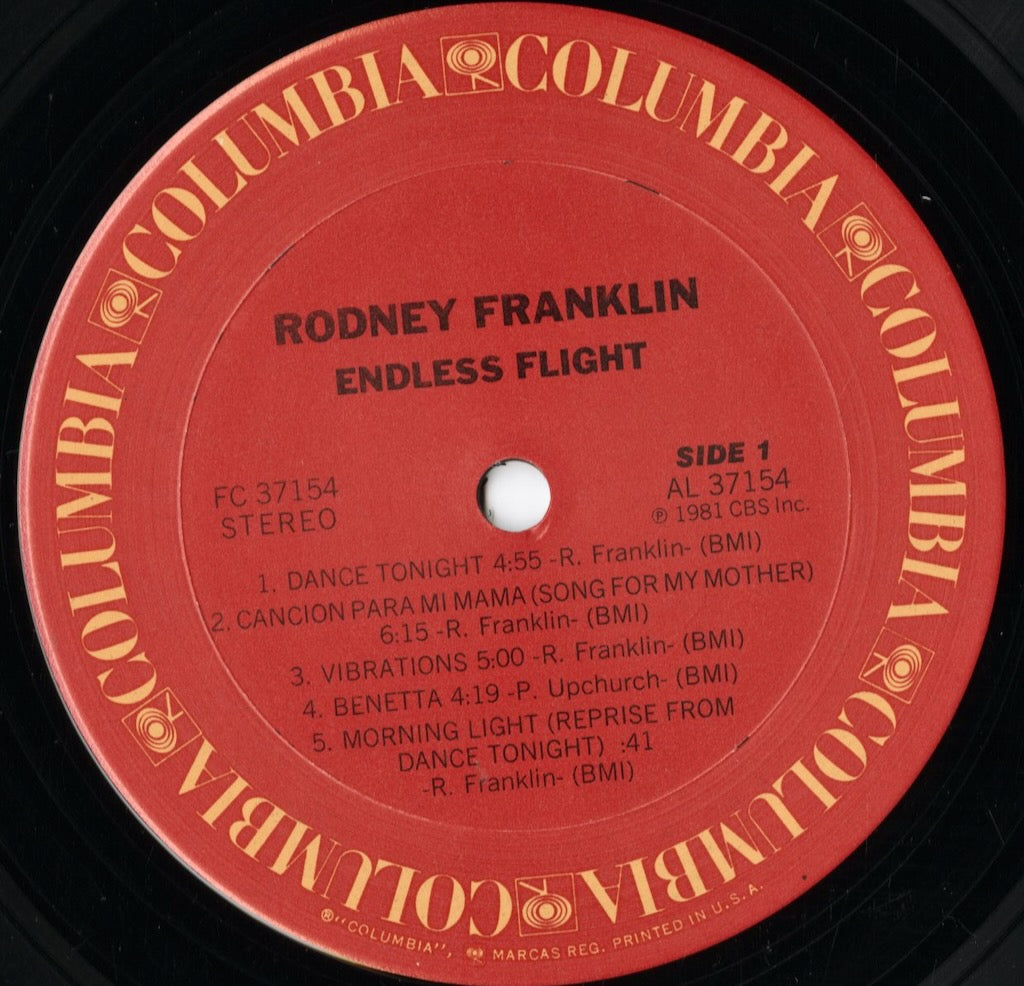 Rodney Franklin - Endless Flight (FC 37154) LP 1981 US Columbia｜中古LP