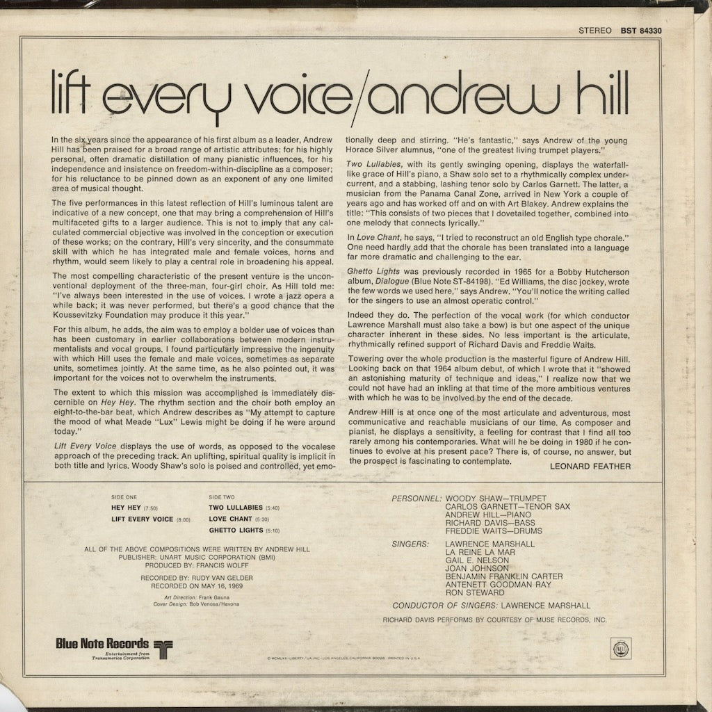 Andrew Hill / Lift Every Voice (BST-84330) | 中古レコード 通販