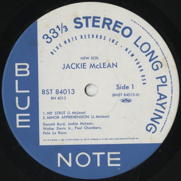 Jackie McLean / ジャッキー・マクリーン / New Soil (BN 4013)