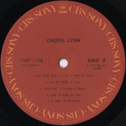 Cheryl Lynn - Cheryl Lynn (25AP 1196) 1979 JPN CBS/Sony｜中古LP