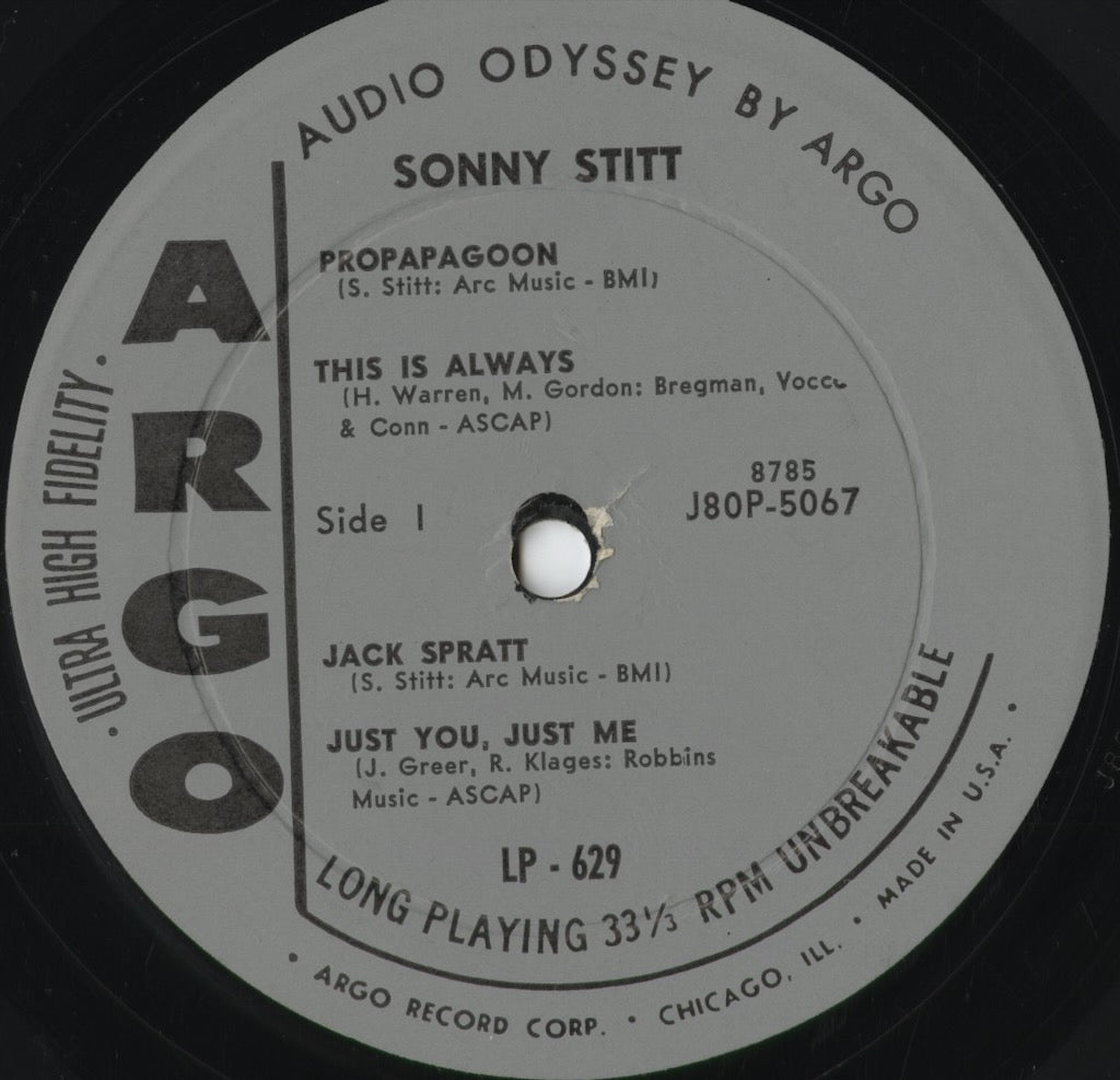 Sonny Stitt - Sonny Stitt (LP-629) 1960's US ARGO｜中古LP