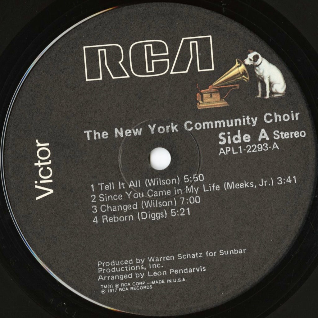 The New York Community Choir / ニューヨーク・コミュニティ・クワイア / The New York Community Choir (APL1-2293)