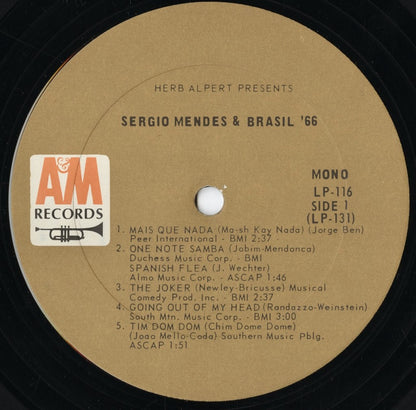 Sergio Mendes & Brasil '66 - Herb Alpert Presents Sergio Mendes & Brasil '66(LP-116) LP 1966 US A&M MONO｜中古LP