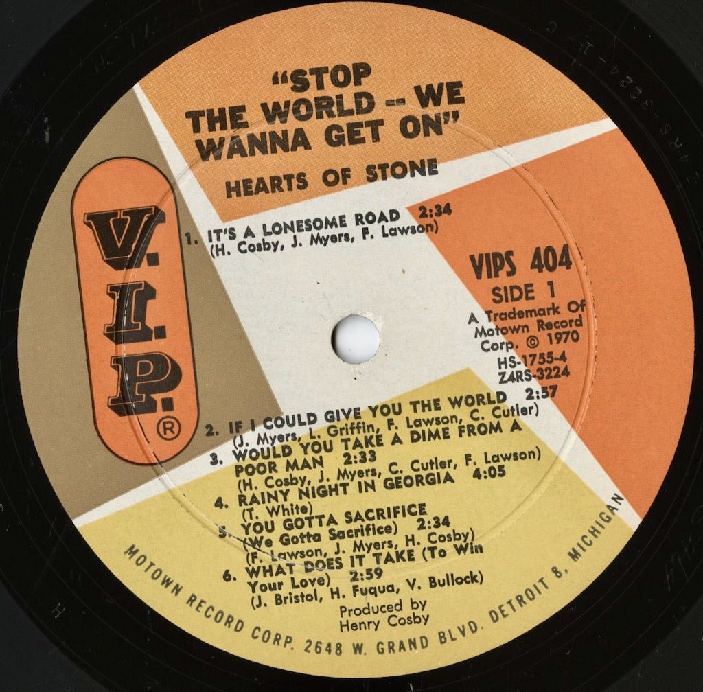 Hearts Of Stone / ハーツ・オブ・ストーン / Stop The World We Wanna Get On (VIPS 404)