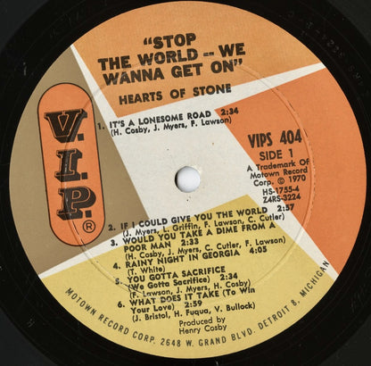 Hearts Of Stone / ハーツ・オブ・ストーン / Stop The World We Wanna Get On (VIPS 404)