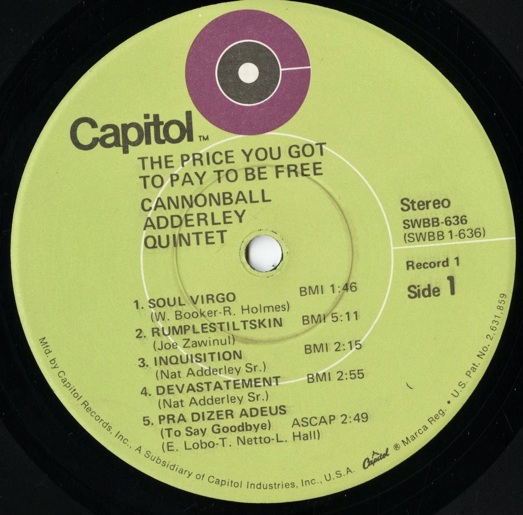 Cannonball Adderley / キャノンボール・アダレイ / The Price You Got To Pay To Be Free (SWBB-636)