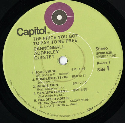 Cannonball Adderley / キャノンボール・アダレイ / The Price You Got To Pay To Be Free (SWBB-636)