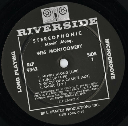 Wes Montgomery - Movin' Along (RLP 9342) LP 1961 US Fantasy｜中古LP