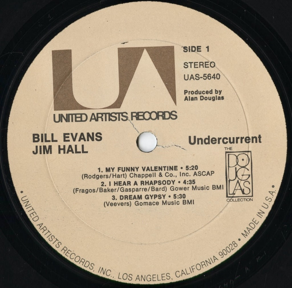 Bill Evans, Jim Hall - Undercurrent (UAS 5640) 1972 US United Artists｜中古LP