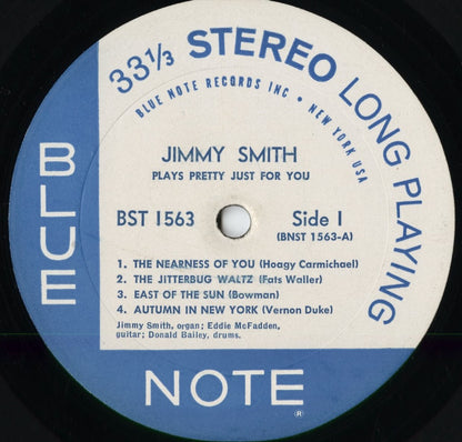 Jimmy Smith - Plays Pretty Just For You (BST 1563) 1962 US Blue Note｜中古LP