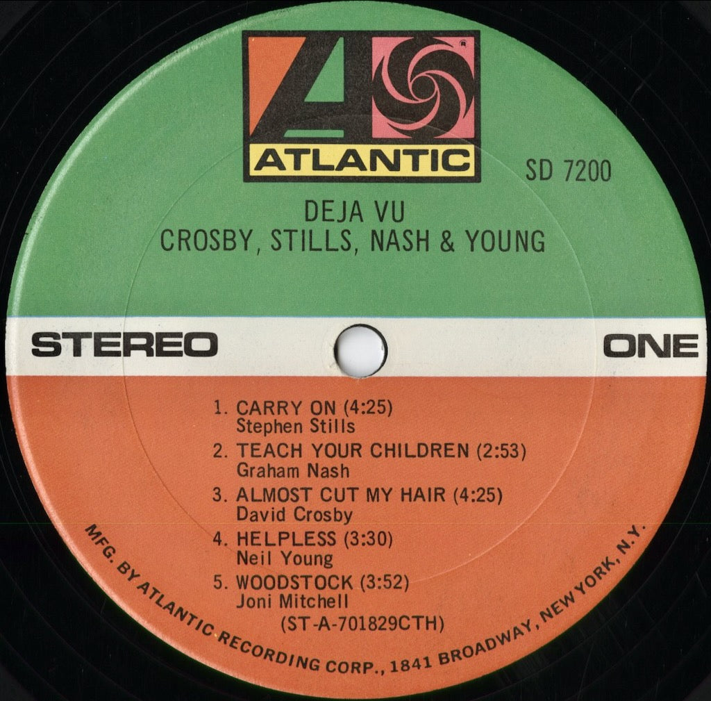 Crosby, Stills, Nash & Young - Deja Vu (SD 7200) 1970 US Atlantic｜中古LP