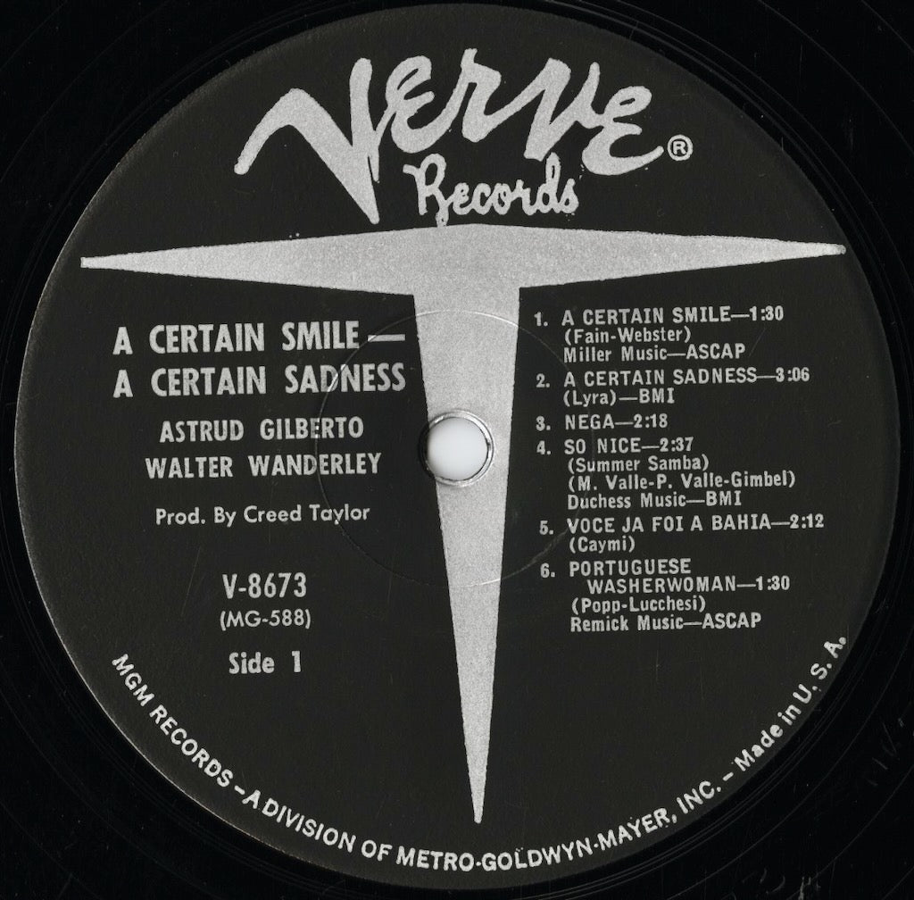 Astrud Gilberto, Walter Wanderley - A Certain Smile A Certain Sadness (V-8673) LP 1966 US Verve｜中古LP