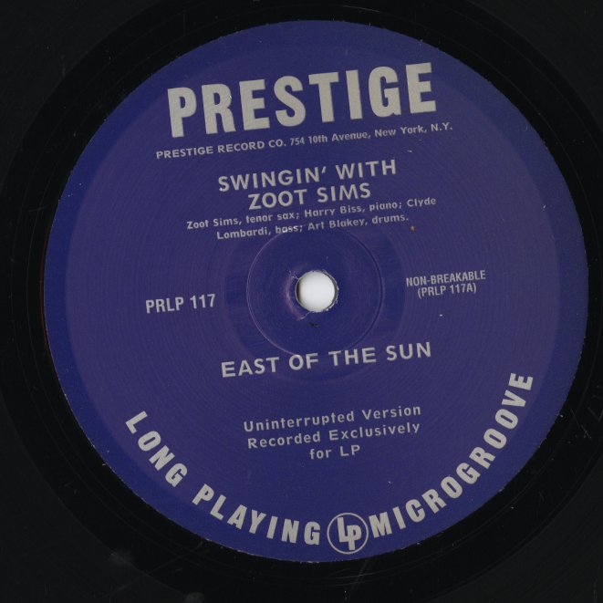Zoot Sims / ズート・シムズ / Swingin' With Zoot Sims (PRLP 117