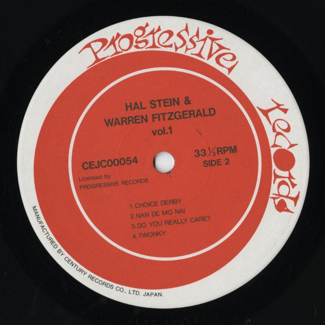 Warrenstein Hal Stein & Warren Fitzgerald - Vol.1 LP 1990 JPN Progressive テナーサックス ...