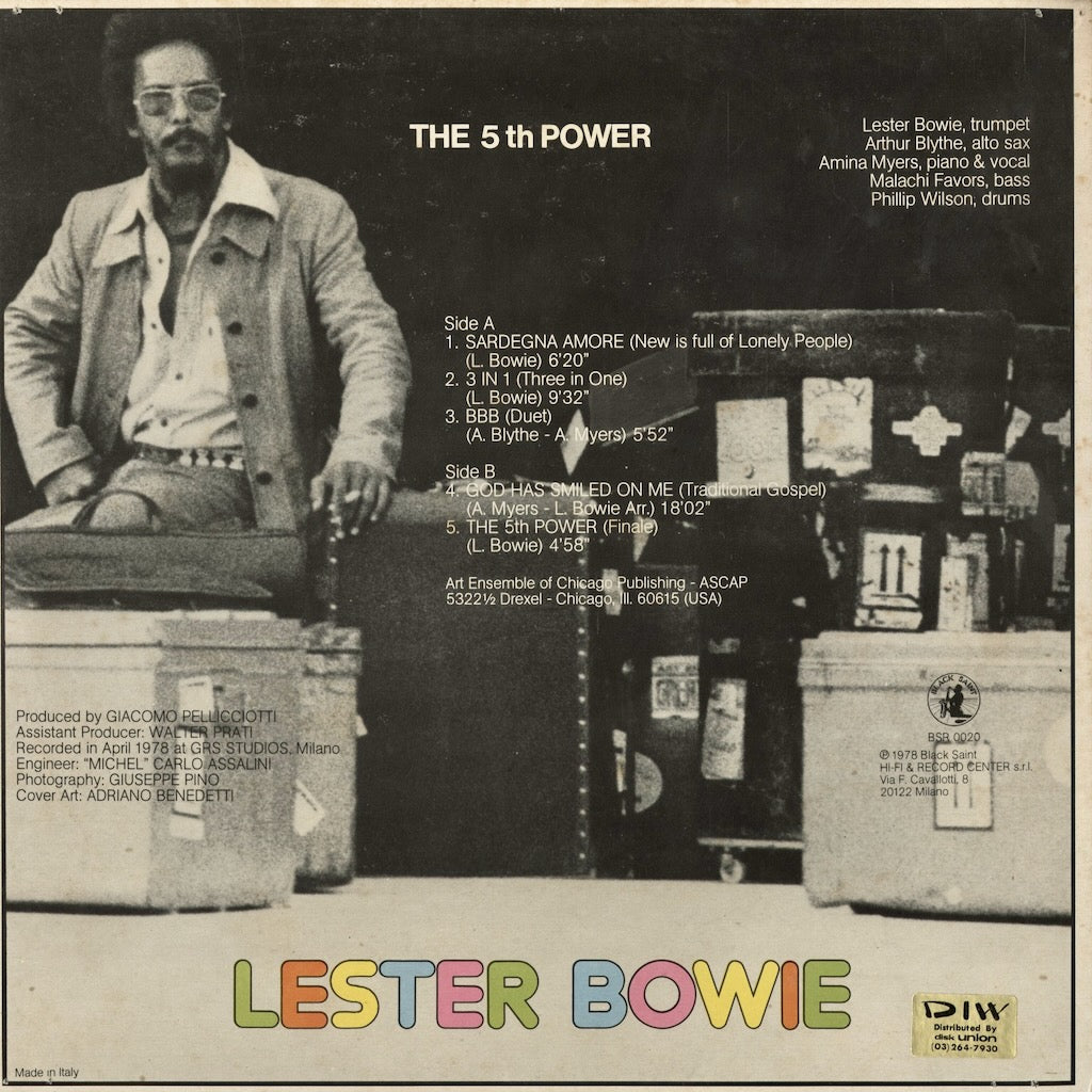 レスター・ボウイ / Lester Bowie『The 5th Power』(BSR 0020) 伊Black