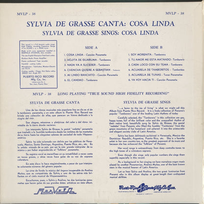 Sylvia De Grasse / シルヴィア・デ・グラッセ / Cosa Linda (LP-38)