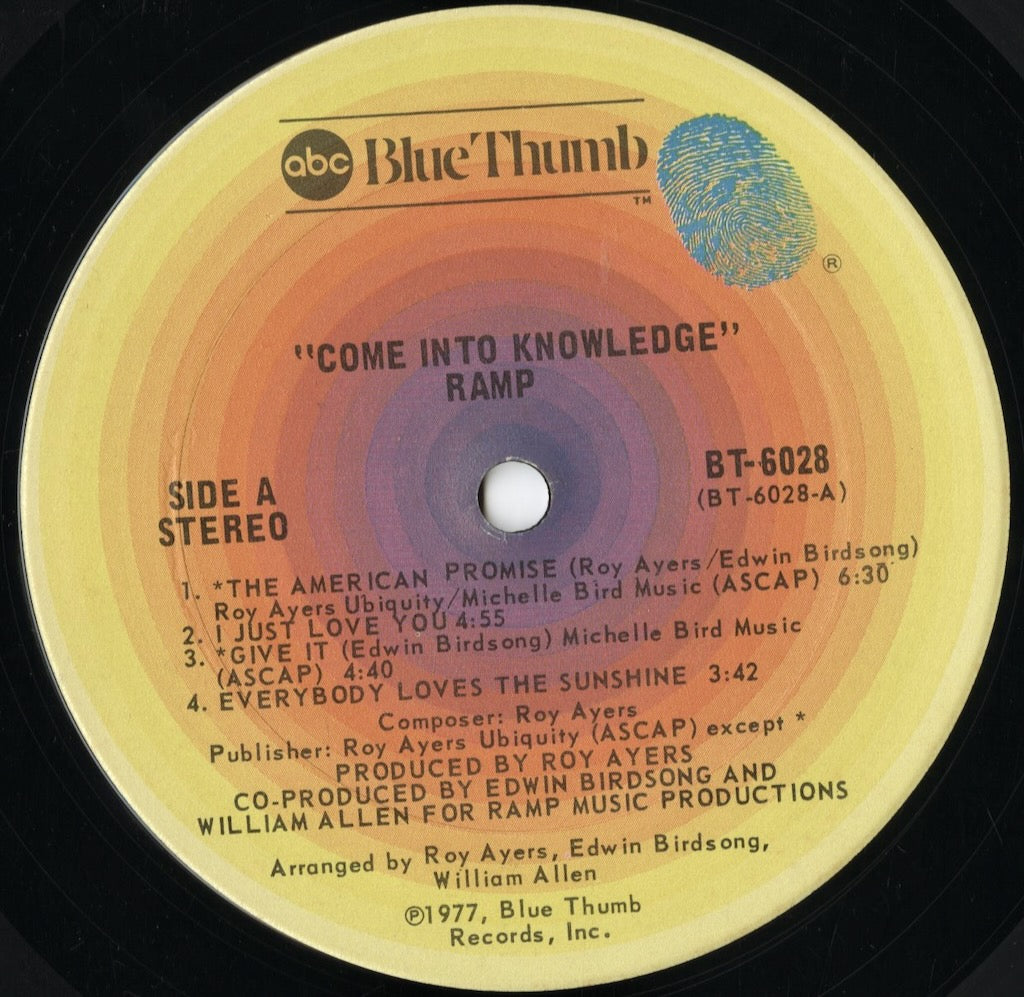 BT-6028 Ramp Come Into Knowledge 中古レコード 1977 US ABC/Blue