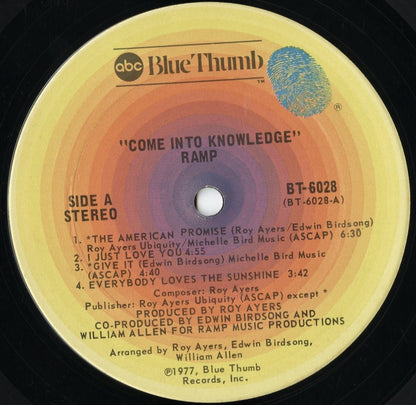 Ramp - Come Into Knowledge (BT-6028) 1977 US ABC / Blue Thumb｜中古LP