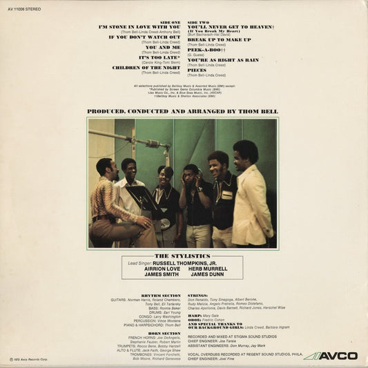 The Stylistics - Round 2 (AV-11006-598) 1972 US Avco｜中古LP