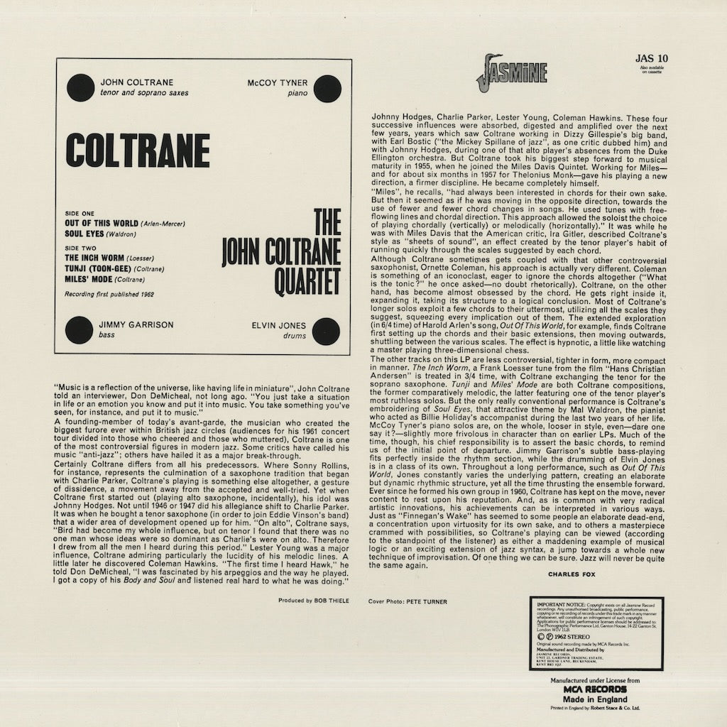 John Coltrane / ジョン・コルトレーン / Coltrane (1962) (JAS