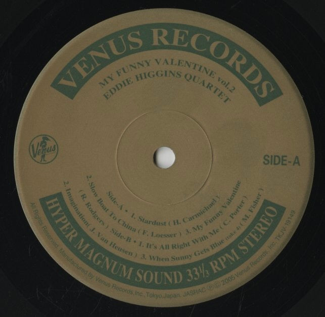 Eddie Higgins - Scott Hamilton / エディ・ヒギンズ / My Funny Valentine Vol.2 (TKJV-19149)