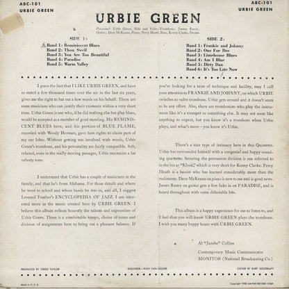 Urbie Green / アービー・グリーン / Blues And Other Shades Of Green (ABC-101)