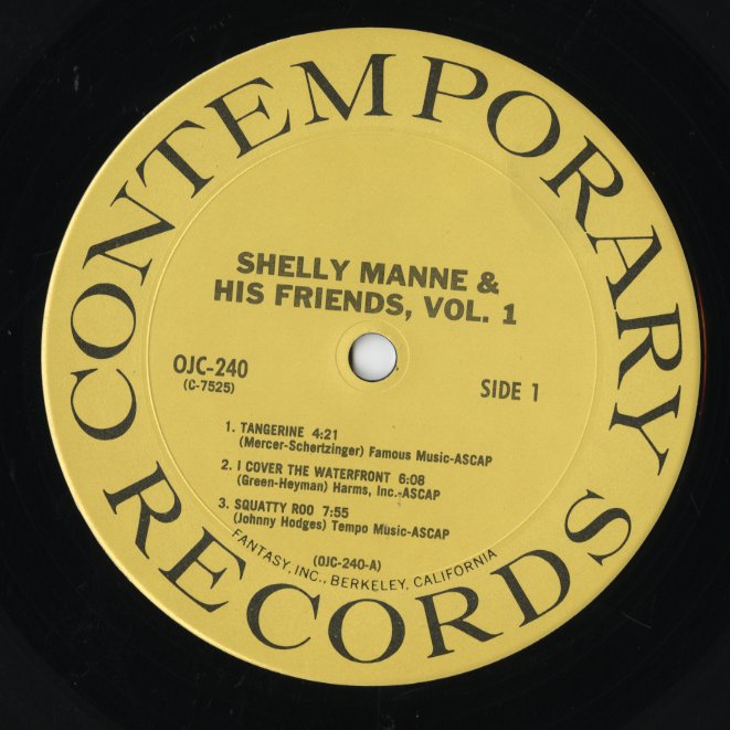 Shelly Manne & His Friends / シェリー・マン / Shelly Manne & His Friends Vol. 1  (OJC-240)