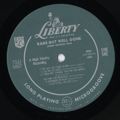 Jimmy Rowles / ジミー・ロウルズ / Rare But Well Done (TOJJ-5807)