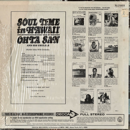 Ohta San / オータ・サン / Soul Time in Hawaii (DL 74894)
