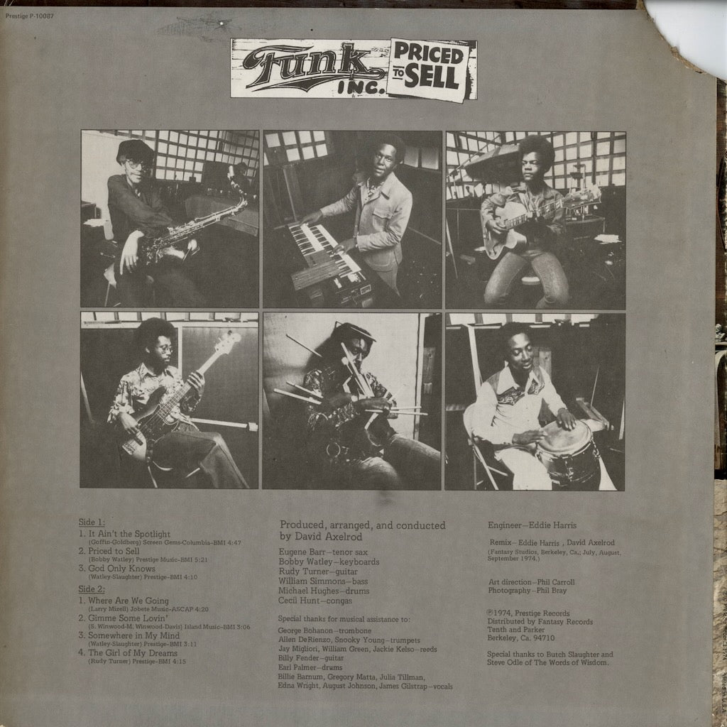 Funk Inc / ファンク・インク / Priced To Sell (P-10087)
