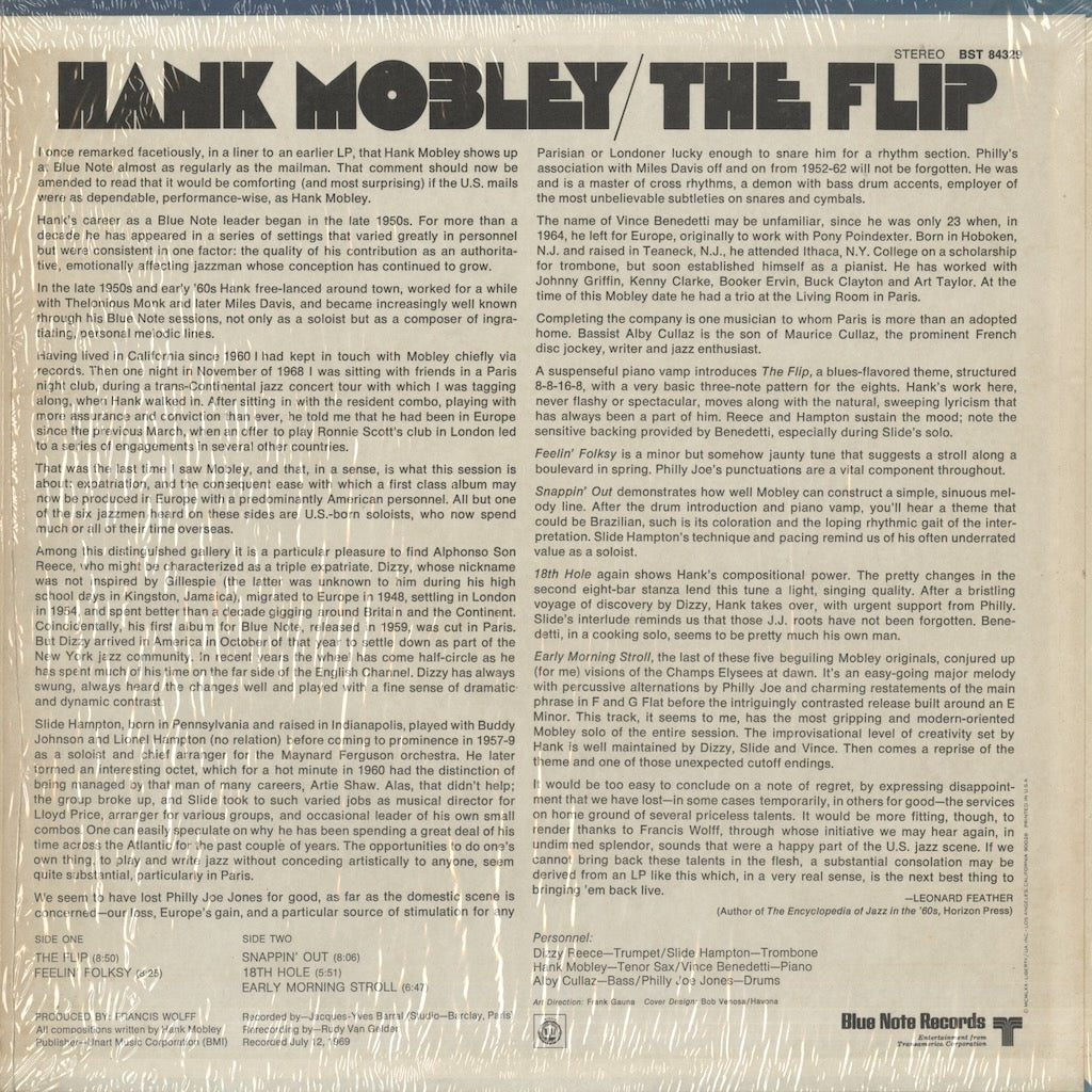 Hank Mobley / ハンク・モブレー / The Flip (BST 84329)