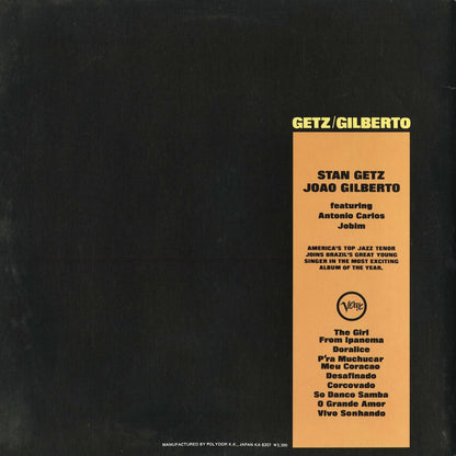 Stan Getz / Joao Gilberto - Getz/Gilberto (23MJ 3162) 1982 JPN Verve｜中古LP