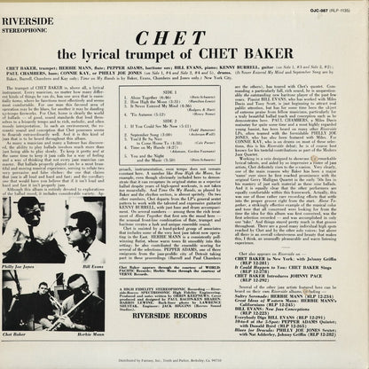 Chet Baker - Chet (OJC-087) 1983 US Riverside/OJC｜中古LP
