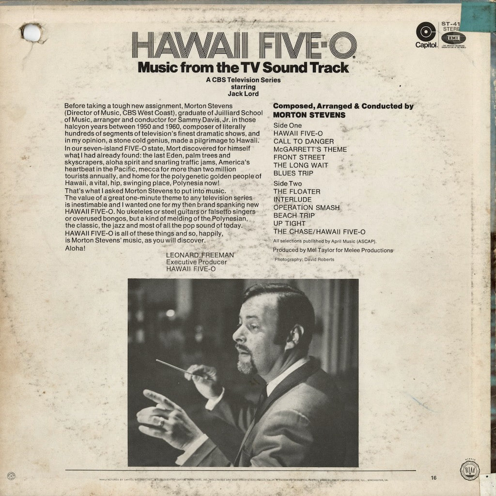 Mort Stevens And His Orchestra - Hawaii Five-O (O.S.T.) (ST-410) LP 1969 US Capitol｜中古LP