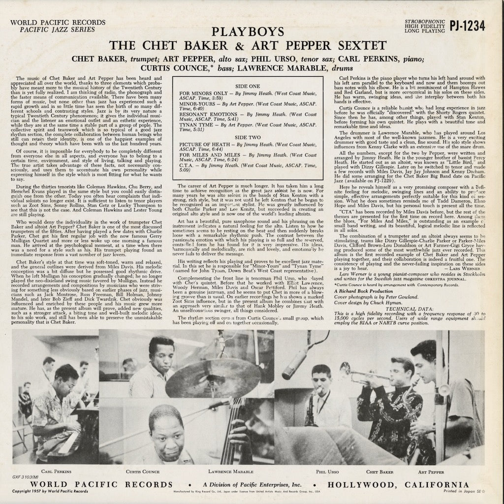 Chet Baker & Art Pepper / チェット・ベイカー アート