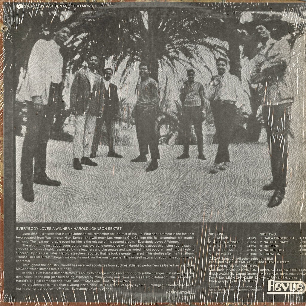 Harold Johnson - Everybody Loves A Winner (RS 7204) LP 1968 US Revue｜中古LP